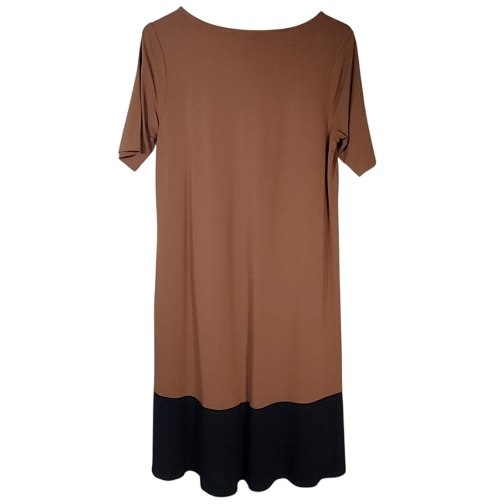2324 * J. Jill Wearever Collection Colorblock Stretch Dress Brown Size S NWT - Picture 2 of 7